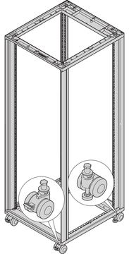 SCHROFF CASTOR KIT 400KG 60D W.FEET von LumaTech