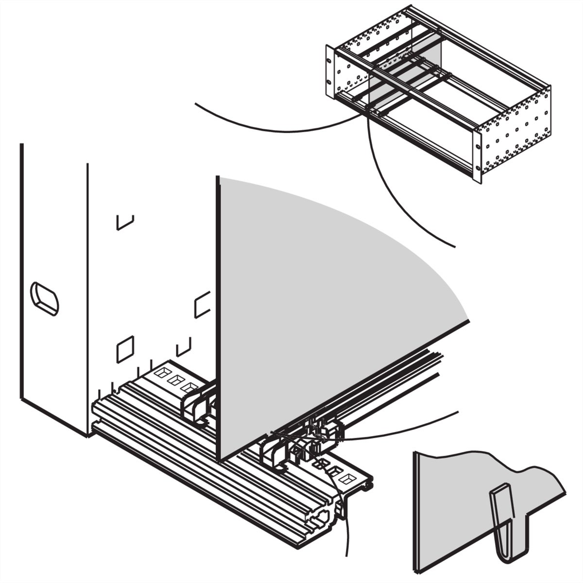 SCHROFF DIVIDER PLATE 6U 160D - Rack-Zubehör