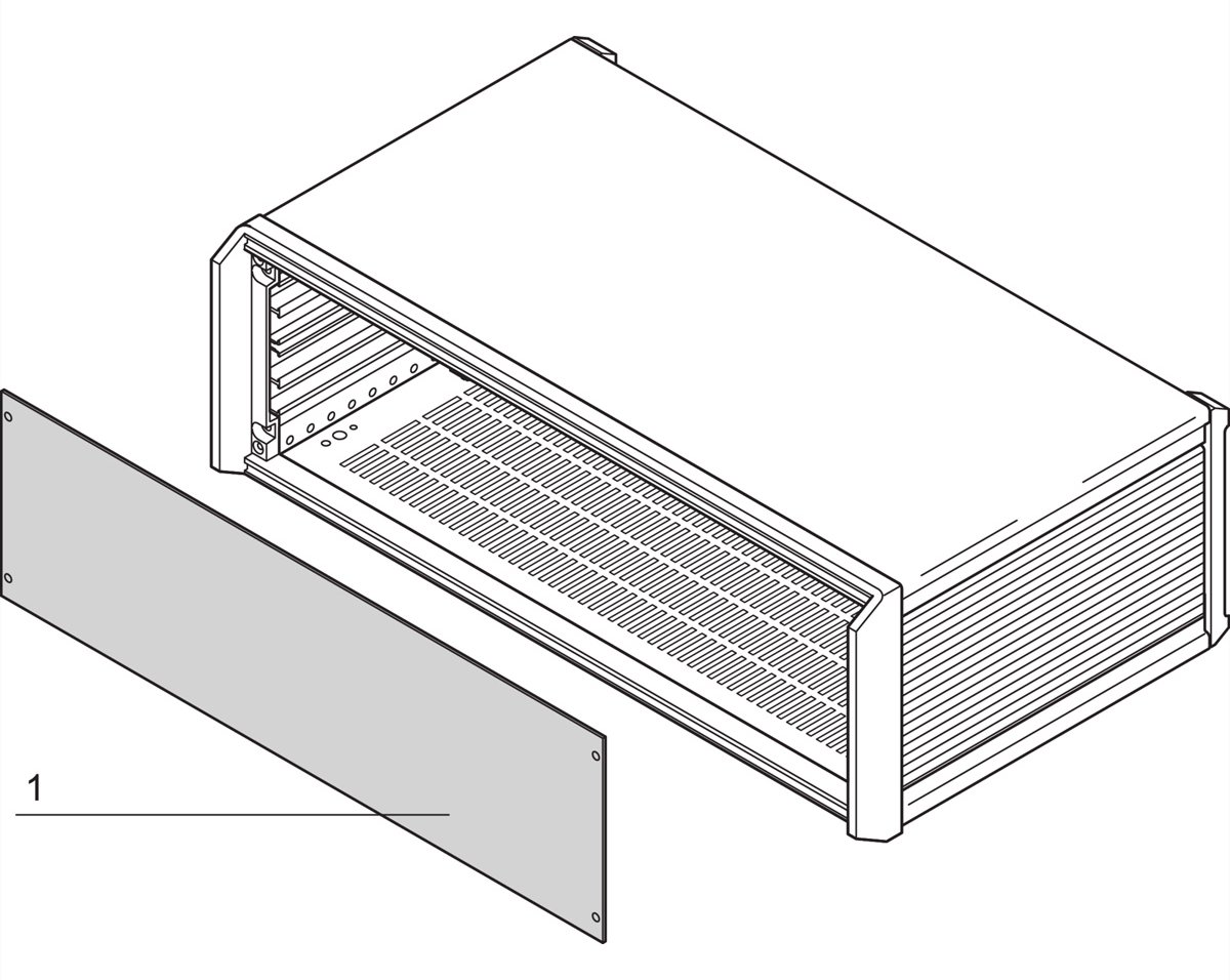 SCHROFF FRONT PANEL 3U 63HP - Rack-Zubehör