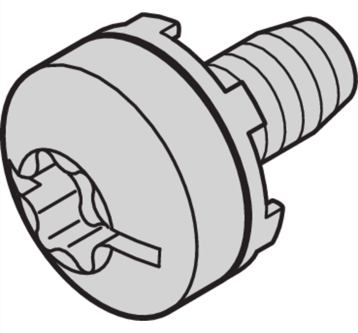 SCHROFF KIT SCREW TAPTITE M6X10 (50X)