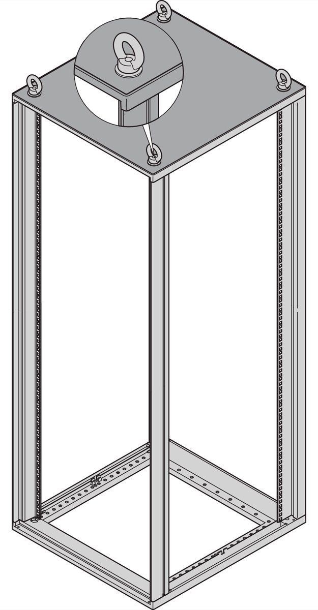 SCHROFF LIFT.EYES FLAT TOP COVER 4PC