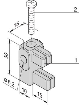 SCHROFF MOUNT.BLOCK VERTIC.BUSBAR 4X von LumaTech