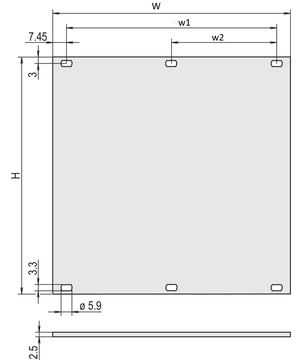 SCHROFF PART.FRONT PANEL 4U 84HP AN/CR - Rack-Zubehör von LumaTech