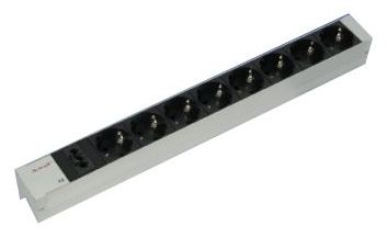 SCHROFF SOCK.STRIP 8-WAY SCHUKO BLACK von LumaTech
