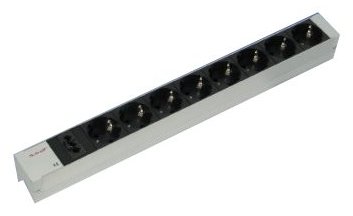 SCHROFF SOCK.STRIP 8-WAY SCHUKO BLACK