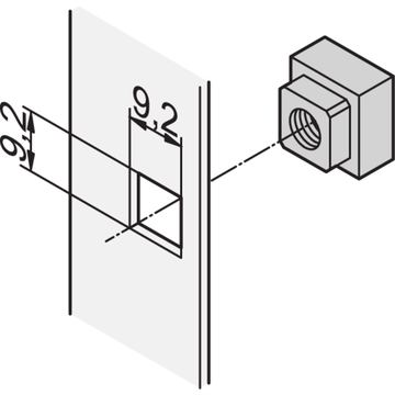 SCHROFF Vierkantmutter M6 50STK von LumaTech