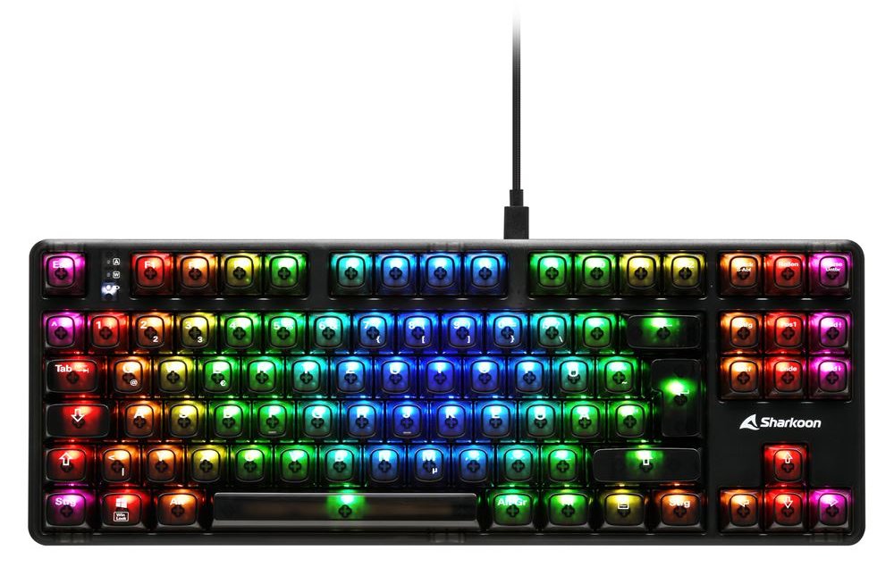 Sharkoon Gaming Tastatur Crystal Shark schwarz - TL: Deutsch, QWERTZ