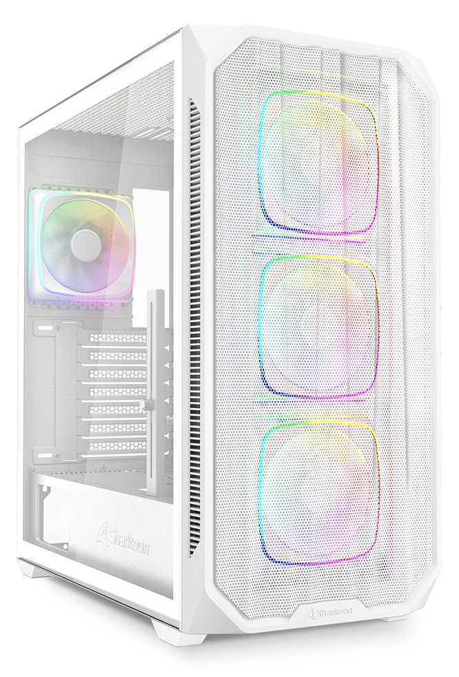 Sharkoon Gehäuse AK5M RGB ATX 1x Metall weiß - Midi/Minitower - ATX