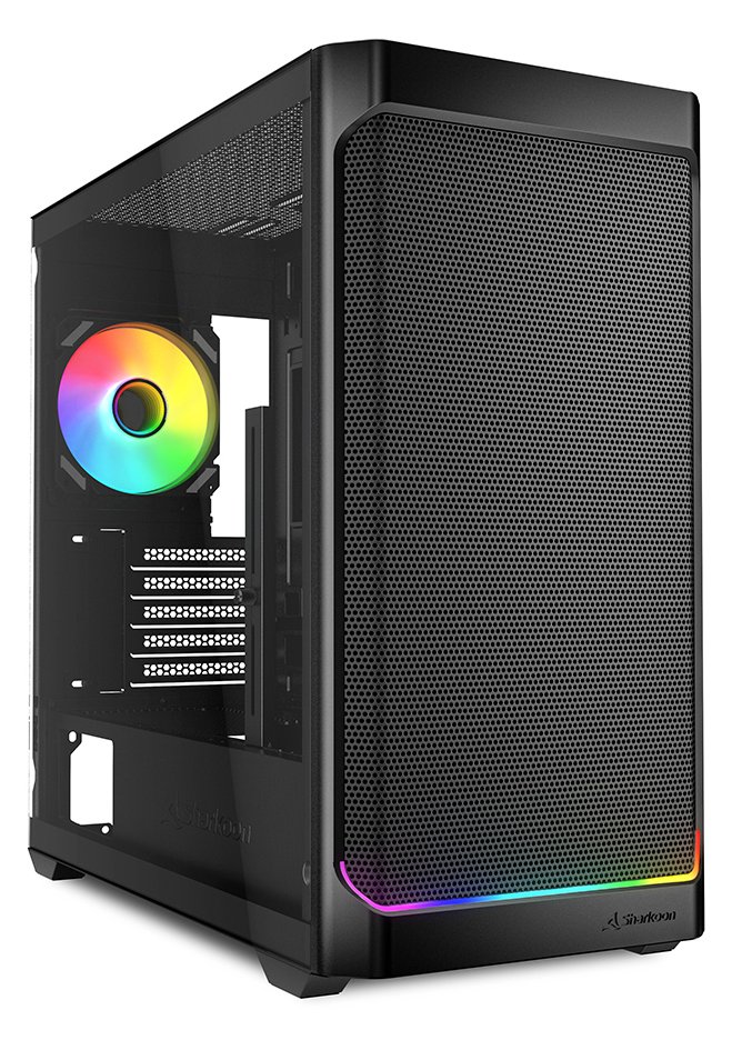 Sharkoon Gehäuse MK4W RGB Micro-ATX 1x Glas schwarz - Tower - ATX