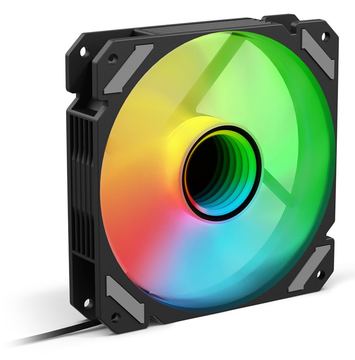 Sharkoon Lüfter 120*120*25 SHARK Mirror PWM RGB schwa - 500 rpm von LumaTech