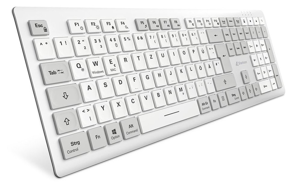 Sharkoon OfficePal K30W weiß Rubberdome - TL: Deutsch, QWERTZ
