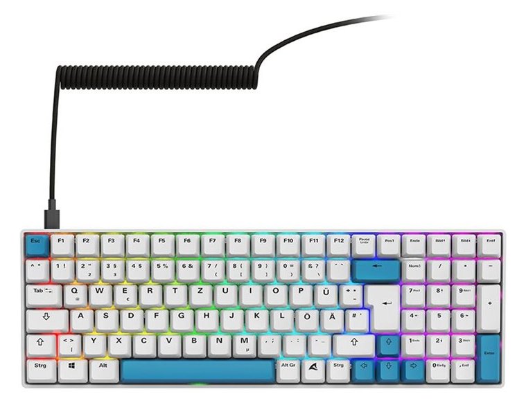 Sharkoon SKILLER SGK50 S2 - Tastatur - 96% - Hintergrundbeleuchtung - USB - TL: Deutsch, QWERTZ