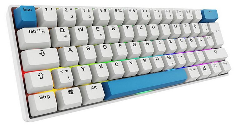 Sharkoon Skiller SGK50 S4 Gen2 PBT weiss Gateron G Pro 3.0 Yellow - TL: Deutsch, QWERTZ