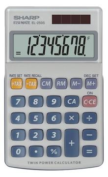 Sharp EL-250S - Taschenrechner - 8 Stellen - Solarpanel von LumaTech