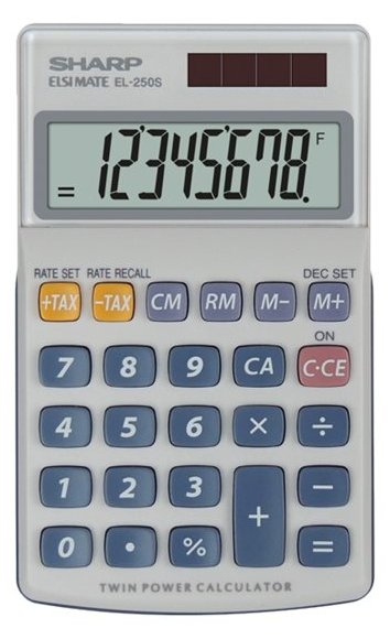 Sharp EL-250S - Taschenrechner - 8 Stellen - Solarpanel