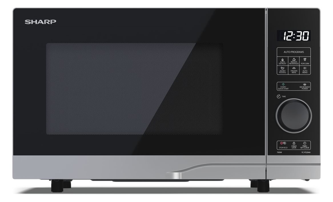 Sharp YC-PS204AE-S Mikrowelle 20L schwarz/silber