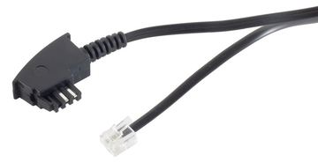 ShiverPeaks S-Impuls 70006 - 6 m - TAE-F - RJ-11 - Schwarz - Männlich/Männlich - Flach von LumaTech
