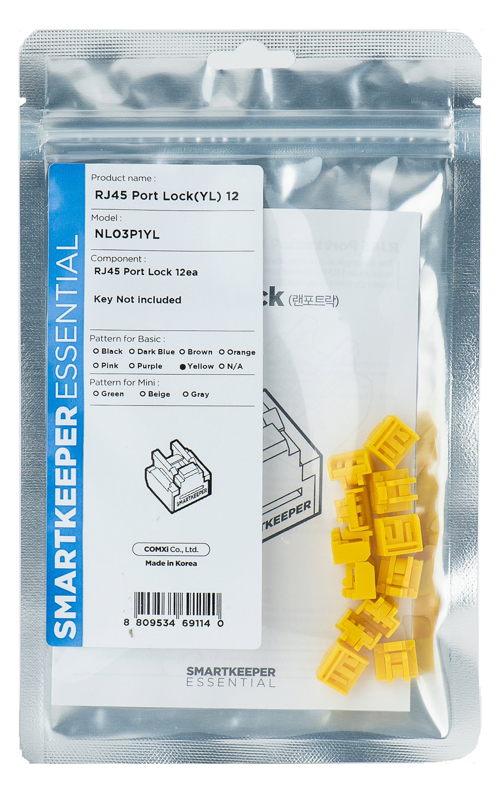 Smart Keeper BasicRJ45 Port Blocker gelb 12 Stk.