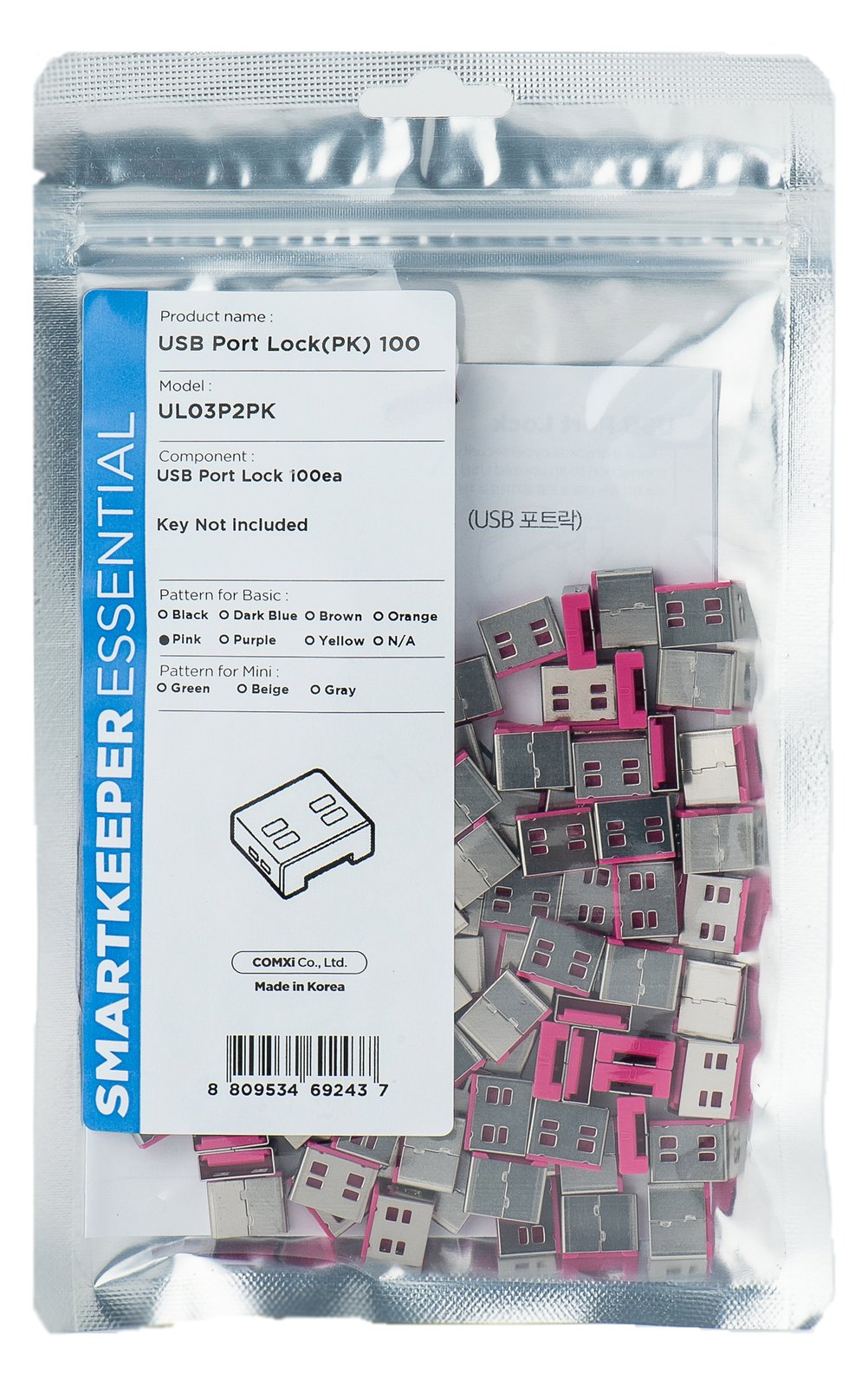Smart Keeper BasicUSB-A Port Blocker pink 100 Stk.