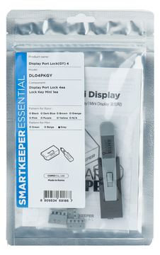 Smart Keeper MiniDisplayPort Blocker grau 4 Stk.+Key von LumaTech