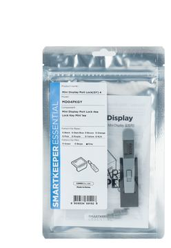 Smart Keeper MiniMiniDisplayPort Blocker grau 4 Stk.+Key von LumaTech