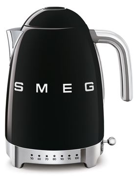 SMEG KLF04BLEU - 1,7 l - 2400 W - Schwarz - Kunststoff - Edelstahl - Regelbare Temperatur - Wasserstandsanzeige von LumaTech