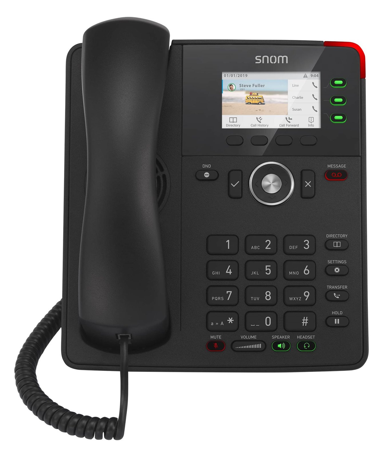 Snom D717 - VoIP-Telefon - dreiweg Anruffunktion - Schwarz