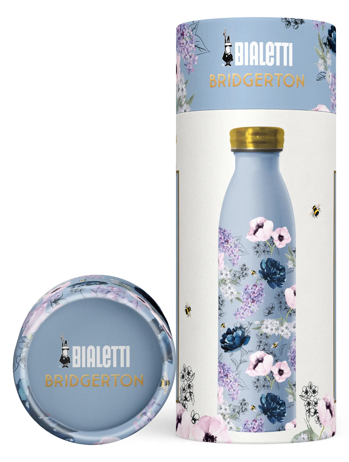 Bialetti Edelstahl-Thermosflasche - doppelwandig - Bridgerton Design - 450ml, Ansicht 2
