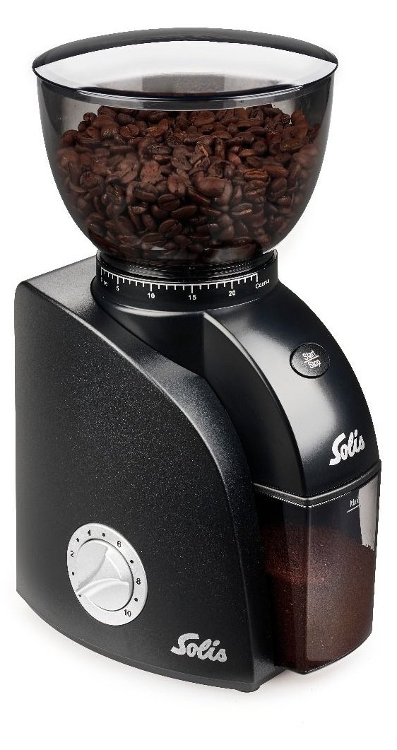 SOLIS Scala Zero Static - Mühle mit Mahlwerk - 300 g - Edelstahl - Schwarz - Silber - ABS Synthetik - 135 W