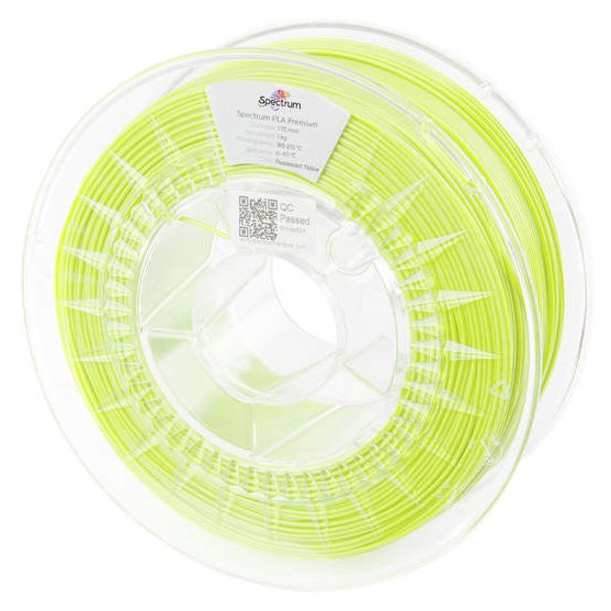 Spectrum Filaments Fluo Yellow, RAL 1026 - 1 kg - Premium PLA Filament (3D)