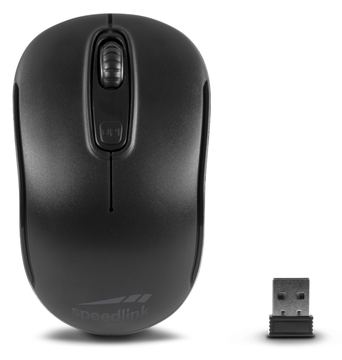 SPEEDLINK Ceptica - Maus - rechts- und linkshändig - 3 Tasten - kabellos - 2.4 GHz - kabelloser Empfänger (USB) - Schwarz von LumaTech