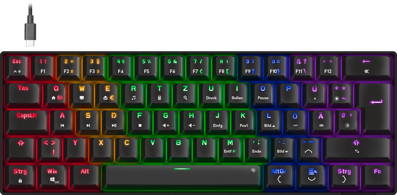 SPEEDLINK Gaming Tastatur ATMOS RGB Mechanische retail - Tastatur - TL: Deutsch, QWERTZ
