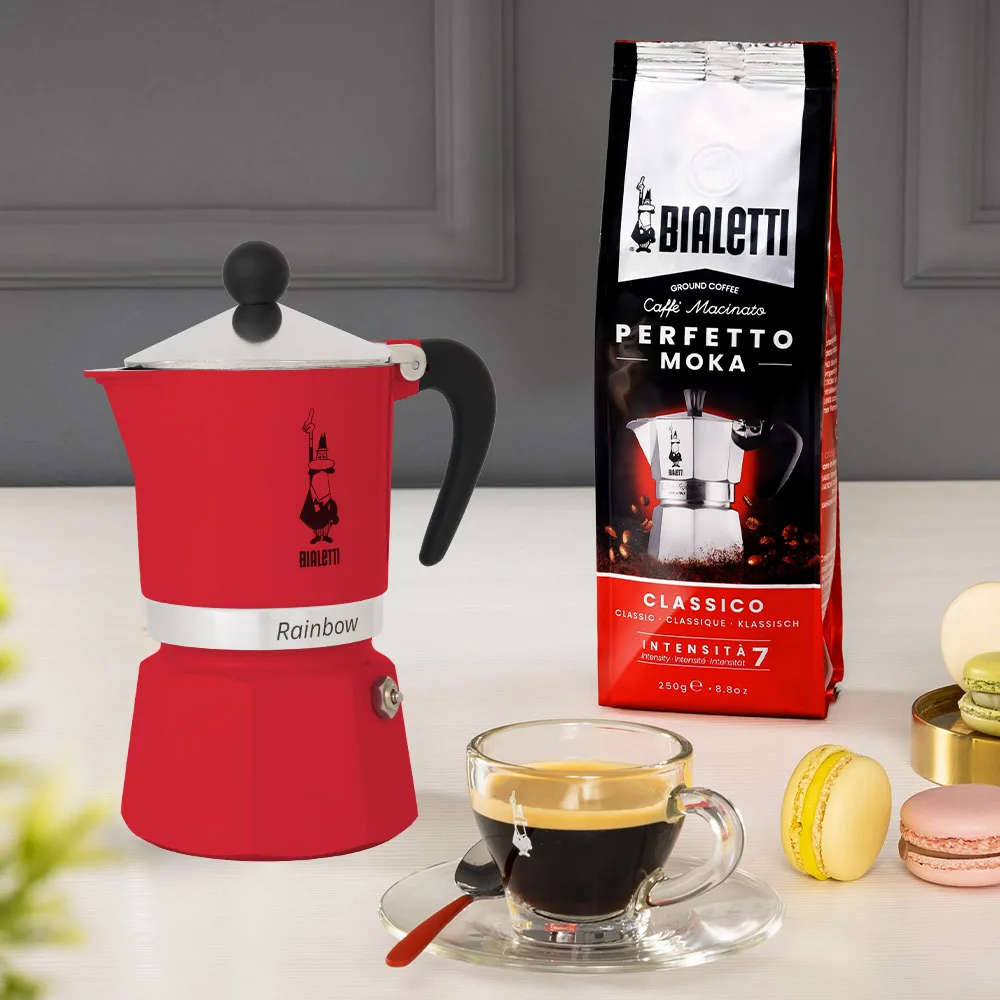 Bialetti Rainbow - Kaffeemaschine - Rot, Ansicht 2