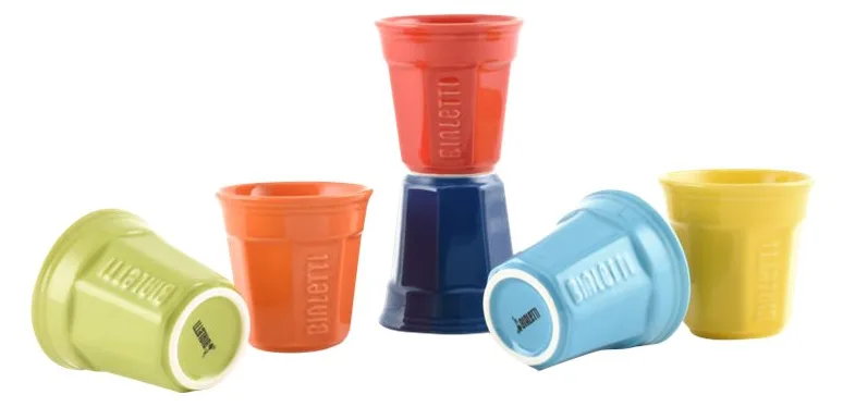 Bialetti Tasse - achteckig - Multicolor (Packung mit 6), Ansicht 2