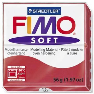 STAEDTLER FIMO soft - Modellierton - Rot - 110 °C - 30 min - 56 g - 55 mm von LumaTech