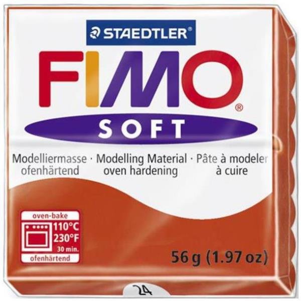 STAEDTLER FIMO soft - Modellierton - Rot - 110 °C - 30 min - 56 g - 55 mm
