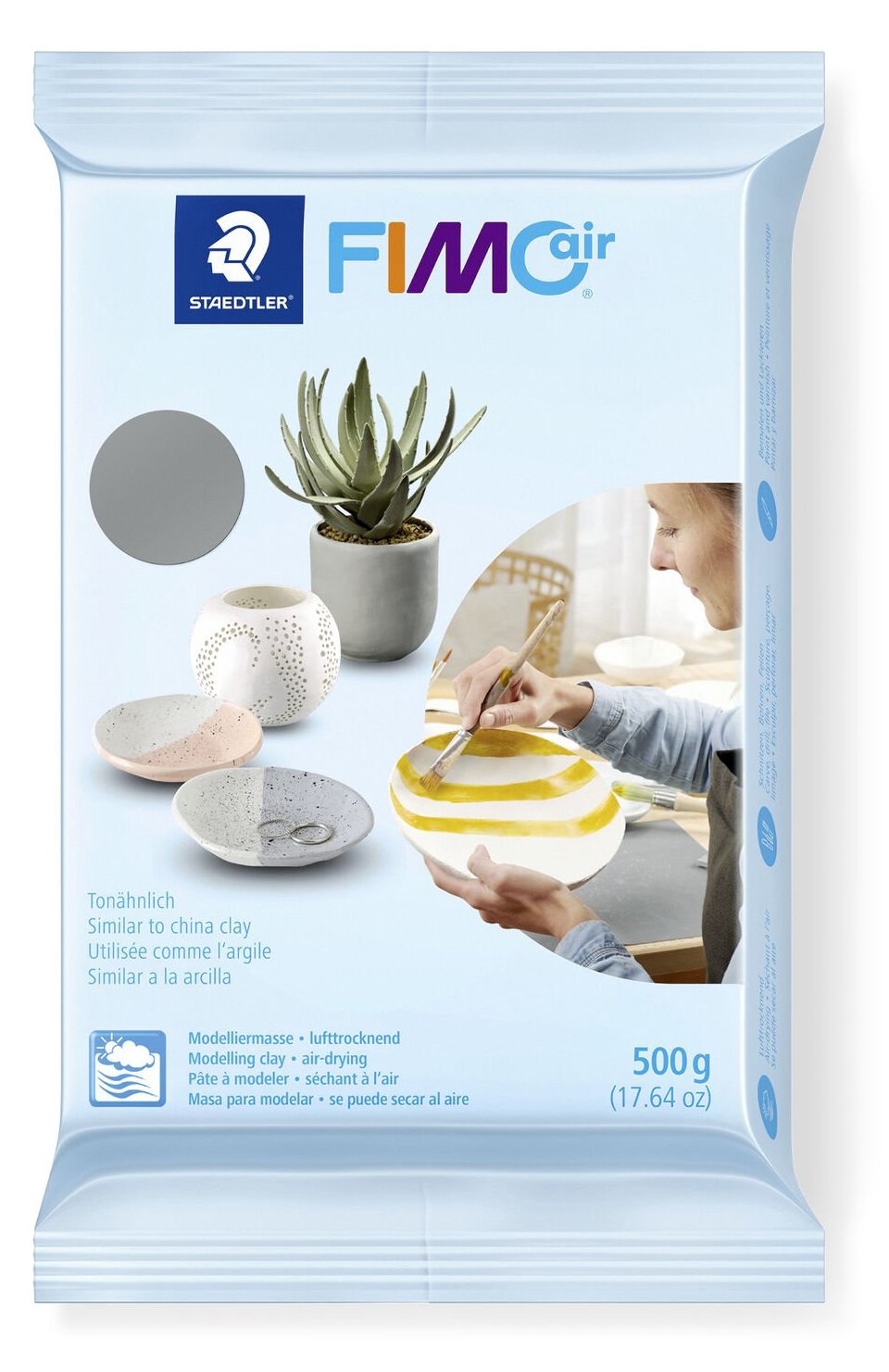 STAEDTLER Mod.masse FimoAir Effect 500g grau retail