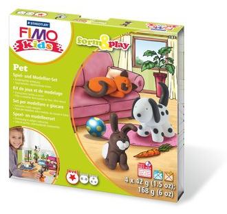 STAEDTLER Set Mod.masse Fimo kids F&P pets von LumaTech