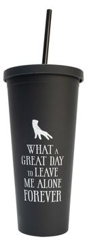 BLUE SKY Wednesday - Becher mit Strohhalm 600ml von LumaTech