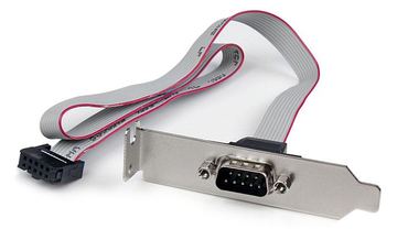 StarTech.com 1 Port Seriell DB9 Slotblech mit 10 Pin Pinheader Kabel 40cm - Low Profile - Serielles Bedienfeld von LumaTech