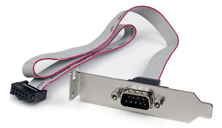 StarTech.com 1 Port Seriell DB9 Slotblech mit 10 Pin Pinheader Kabel 40cm - Low Profile - Serielles Bedienfeld von LumaTech