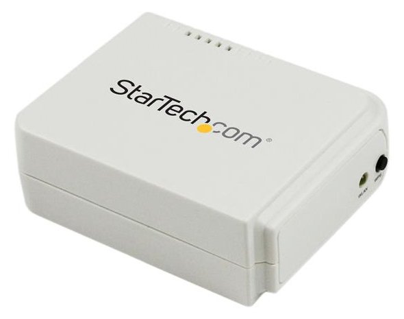 StarTech.com 1 Port USB WLAN 802.11 b/g/n Printserver mit 10/100 Mb/s Ethernet Anschluss
