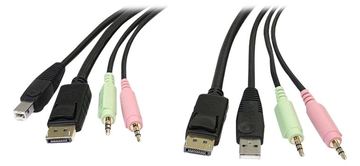 StarTech.com 1,8m 4-in-1 USB DisplayPort KVM-Switch Kabel mit Audio und Mikrofon - Video- / USB- / Audio-Kabel von LumaTech