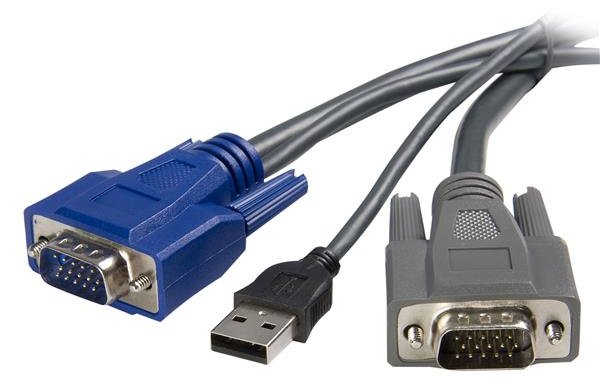 StarTech.com 1,8m ultradünnes USB VGA 2-in-1-KVM-Kabel - Tastatur- / Video- / Maus- (KVM-)