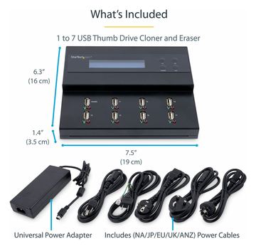 StarTech.com 1:7 Standalone USB Duplizierer und Löscher von LumaTech