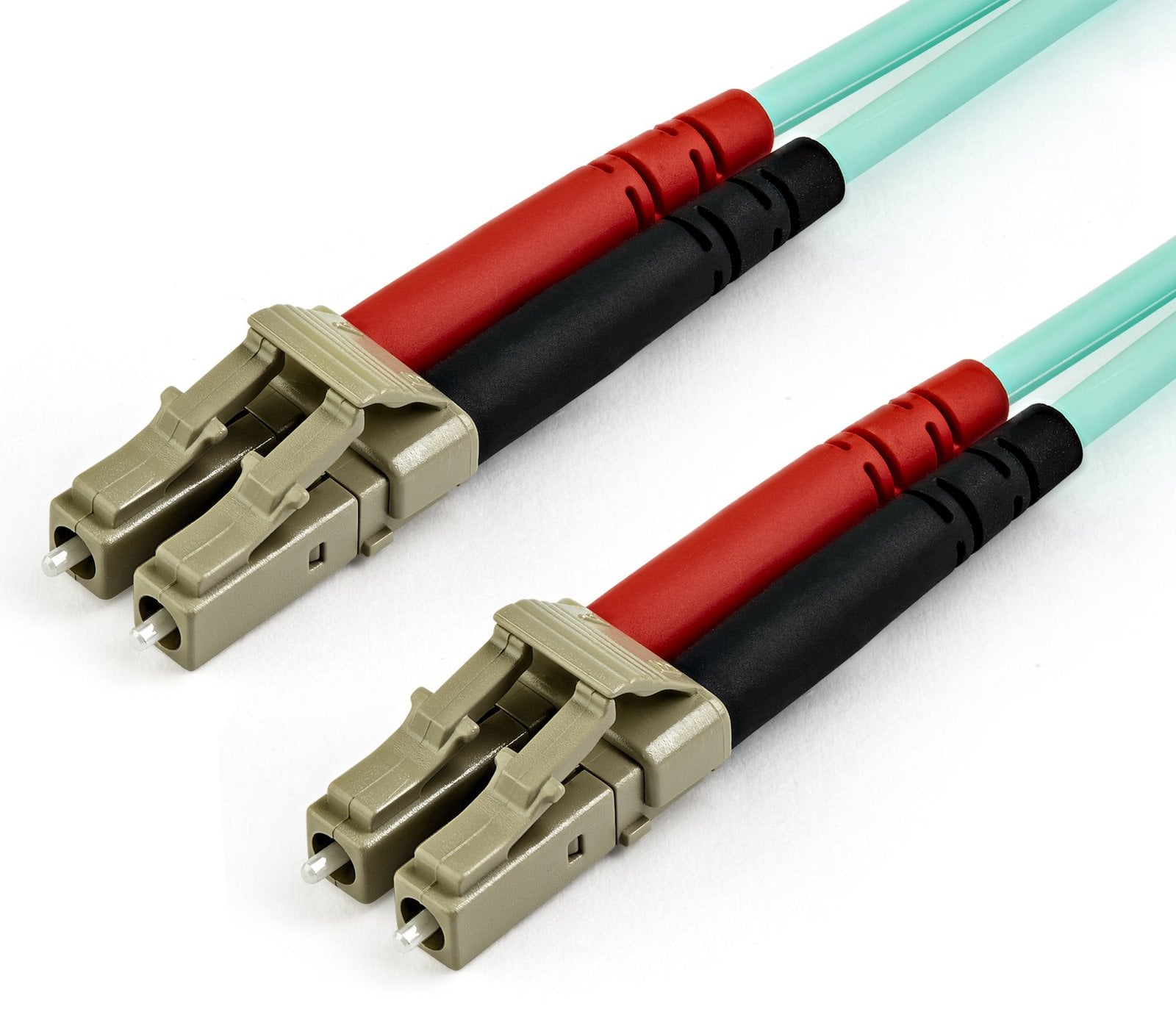StarTech.com 10 m OM4 LC to LC Multimode Duplex Fiber Optic Patch Cable- Aqua - 50/125 - Fiber Optic Cable