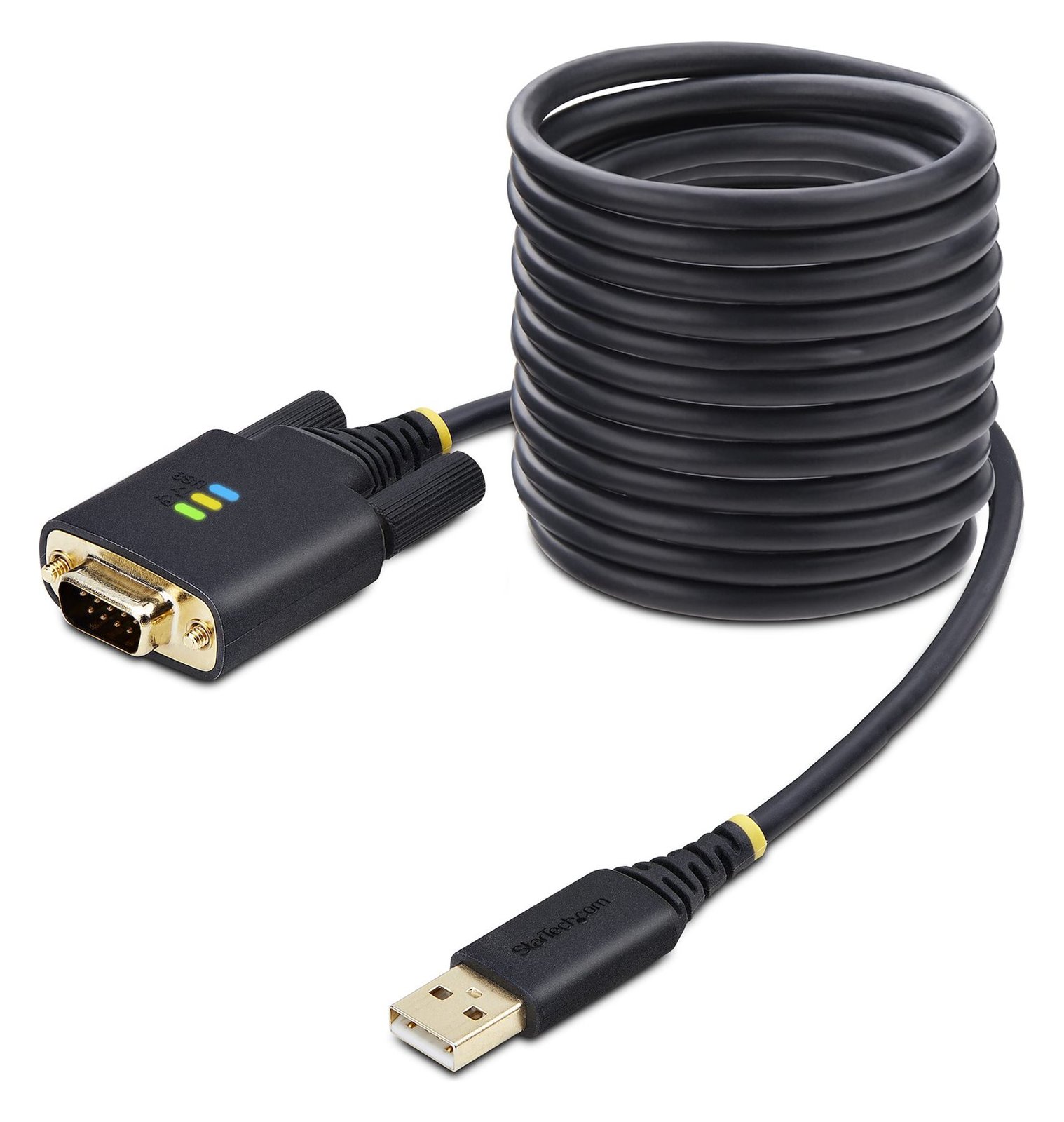 StarTech.com 10ft (3m) USB to Serial Adapter Cable, Interchangeable DB9 Screws/Nuts, COM Retention, USB-A to DB9 RS232