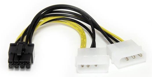 StarTech.com 15cm LP4 auf 8-Pin PCI Express Grafikkarten Stromkabel - PCIe Stromadapter - Netzteil