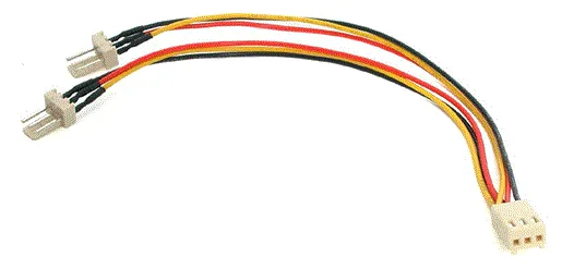StarTech.com 15cm Molex 3pin Y-Kabel für Lüfter - 3 pol. Molex Adapterkabel - TX3 Splitter-Kabel, Ansicht 2