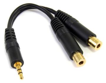 StarTech.com 15cm Stereo Splitter Kabel - 3,5mm Klinke Stecker auf 2x 3,5mm Buchse von LumaTech